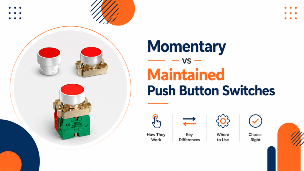 Momentary vs Maintained Push Button Switches